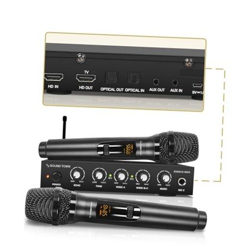Mixer karaoke microfono nero - mixer,